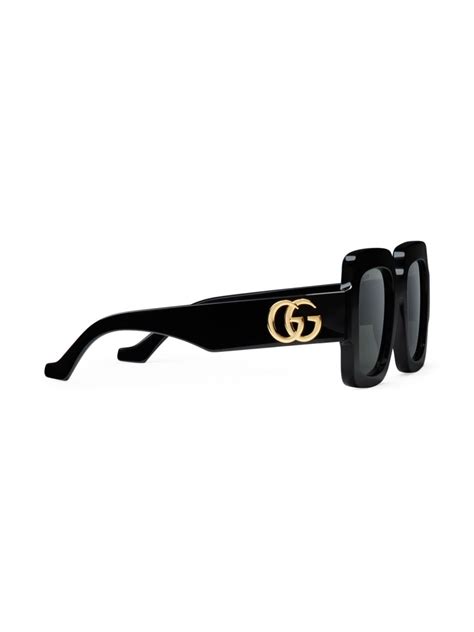 Gucci Lunettes de soleil Double G à monture carrée